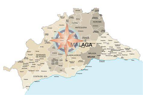 Mapa de Málaga con ubicación de las ferias