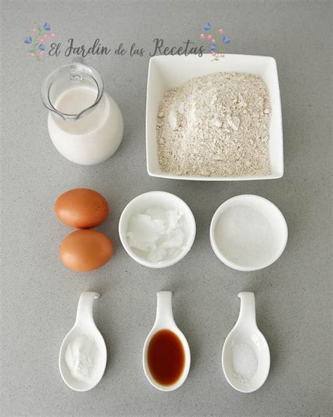 Ingredientes para tortitas de harina integral