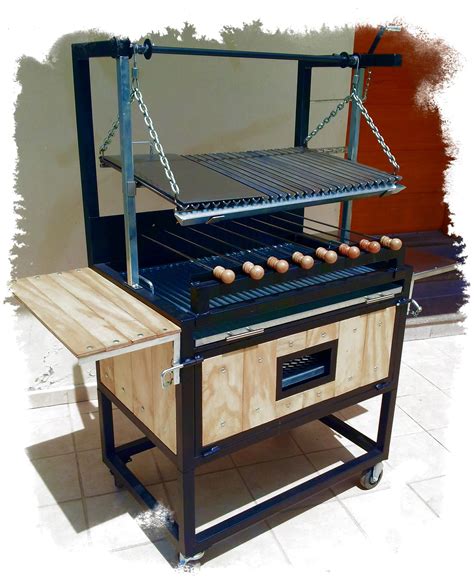 Diseño de una parrilla profesional para asado con diferentes zonas de cocción