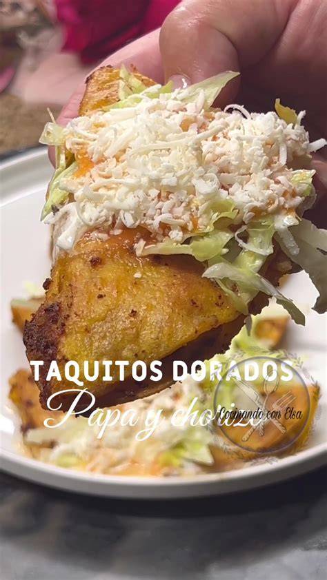 Taquitos dorados de patata y chorizo