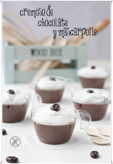Presentación de cremoso de chocolate y mascarpone
