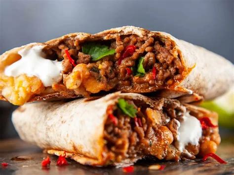 Diferentes rellenos para burritos veganos