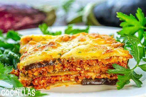 Lasaña de berenjena y carne