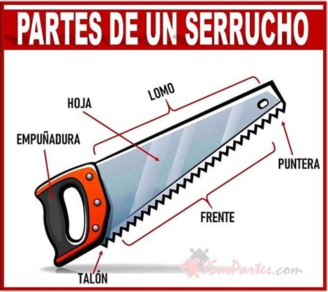 Serrucho de costilla y sus partes