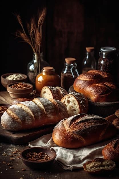 Variedad de pan artesanal