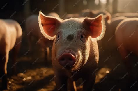 Cerdo en una granja, simbolizando la adopción de la carne de cerdo en el pozole