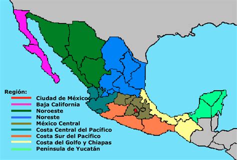 Mapa de México con las regiones donde se consume cada tipo de pozole