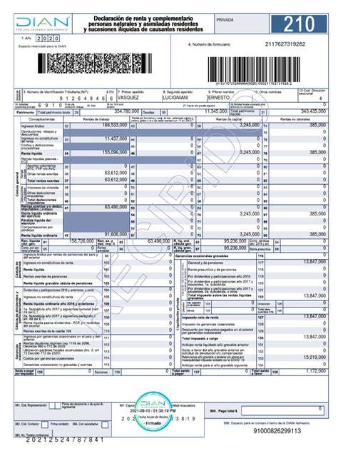 Ilustración de un documento de declaración de la renta con secciones destacadas para ganancias y pérdidas patrimoniales