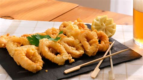 Variedad de rebozados para calamares