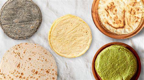 Información nutricional de diferentes tipos de tortillas