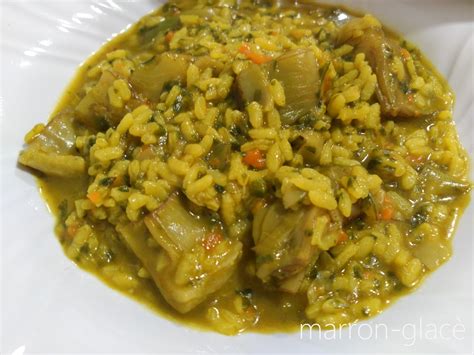 Arroz con alcachofas en Thermomix