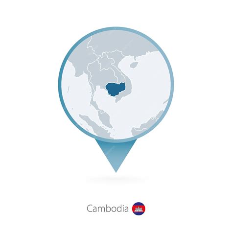 Mapa de Camboya y países vecinos
