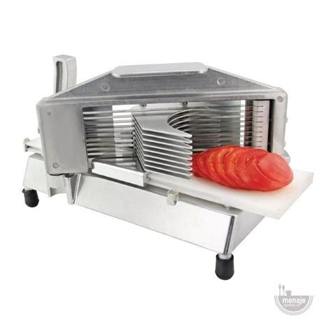 Cortadora de tomate profesional en acción