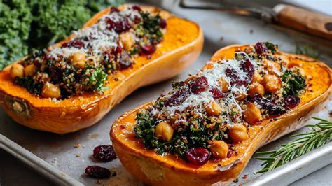 Calabaza butternut especiada en el horno