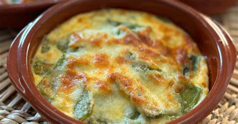 Judías verdes gratinadas con queso