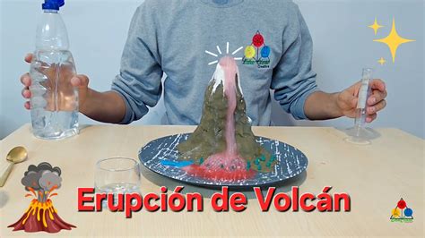 Reacción química en el volcán casero