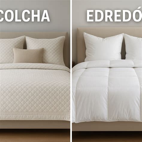 Esquema comparativo entre colcha bouti y edredón
