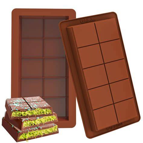 Molde de chocolate con capas de relleno