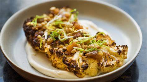 Coliflor asada con especias