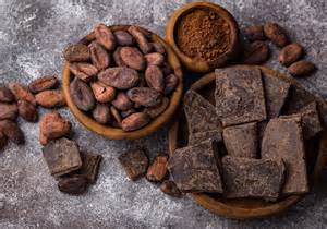 Comparación de cacao puro y chocolate procesado