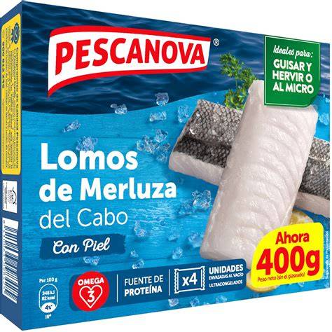 Envase de Lomos de Merluza Congelados Pescanova