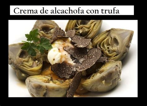 Alcachofas con trufa negra