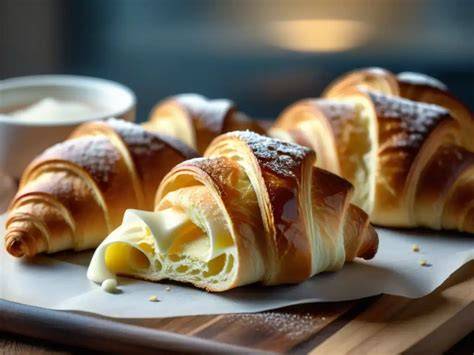 Imagen de croissants sin gluten recién horneados