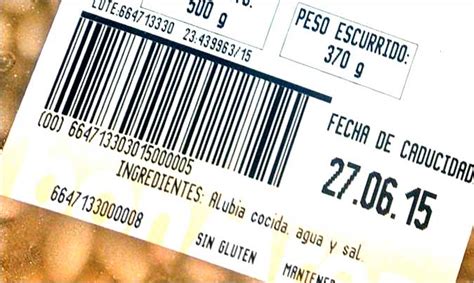 Etiquetado de legumbres secas con fecha de consumo preferente