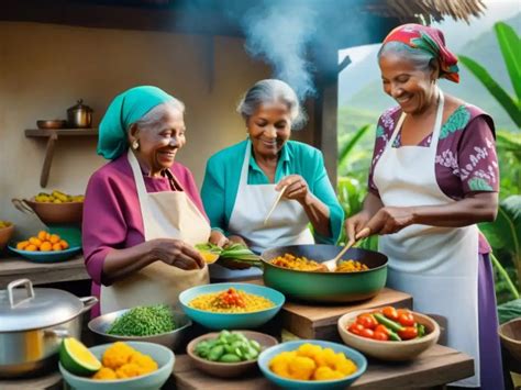 Mujeres samoanas preparando tartas tradicionales