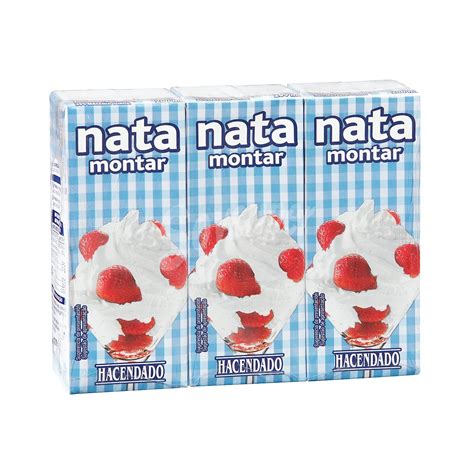 Nata para montar Hacendado en envase de 0.5 litros