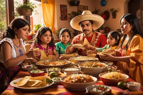 Familia disfrutando café de pota alrededor de una mesa tradicional