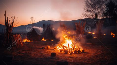 Menú de creación de objetos en una hoguera de campamento