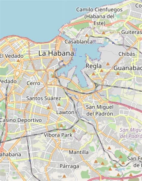Mapa de La Habana con la ubicación de Calabazar