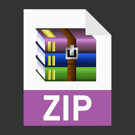 Ilustración de un archivo ZIP con un icono de advertencia