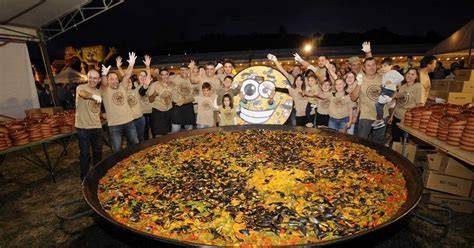 Campo de la fiesta de Cortegada durante la Festa da Paella