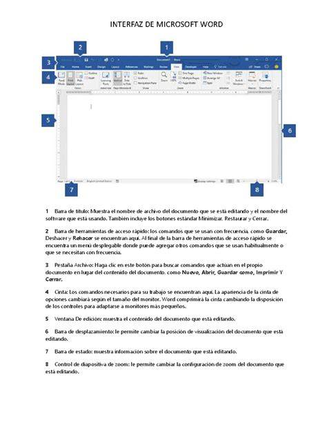 Interfaz de Microsoft Word con la opción 