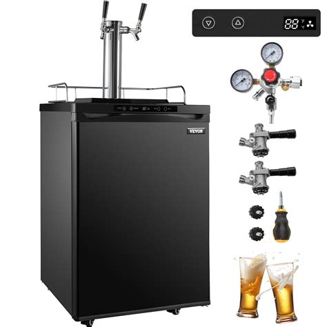 Refrigerador doméstico convertido en kegerator con grifos