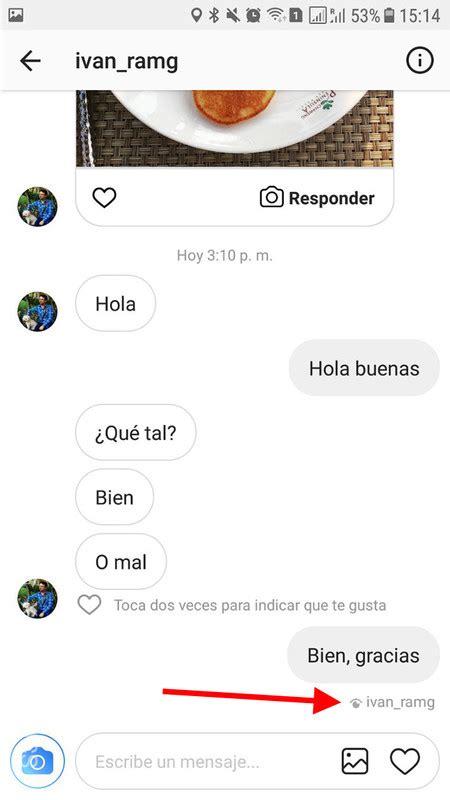 Representación de los estados de mensaje en Instagram Direct