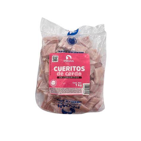 Tabla nutricional comparativa de cueritos de cerdo