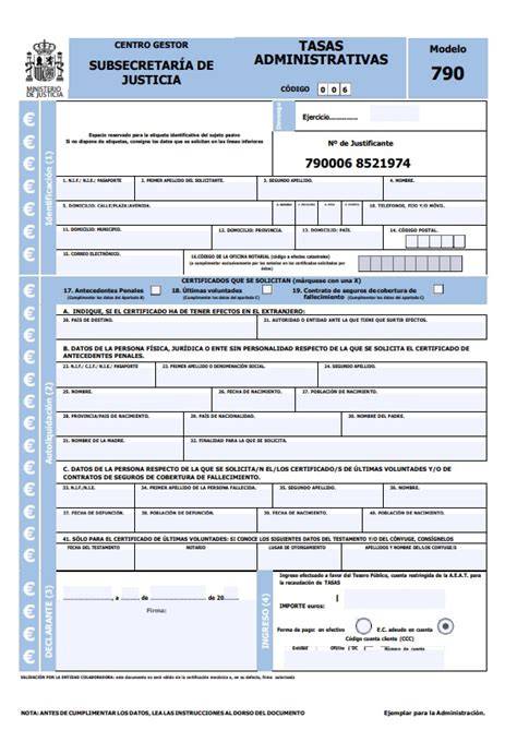 Captura de pantalla de la sección de identificación del Modelo 790