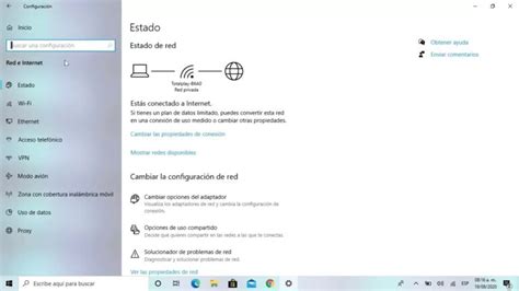 Interfaz de configuración de red en PS4