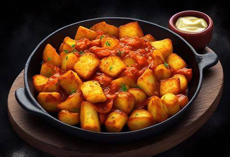 Patatas bravas con salsa picante
