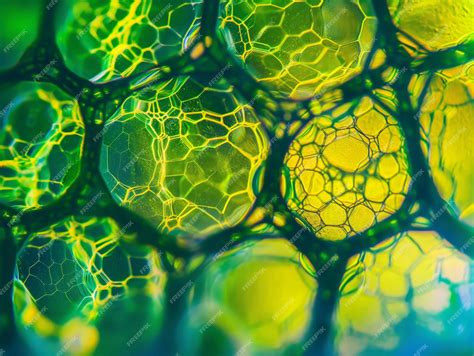 Microscopio mostrando células vegetales y compuestos bioactivos