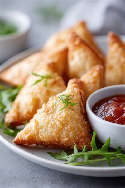 Samosas de patata con salsa picante