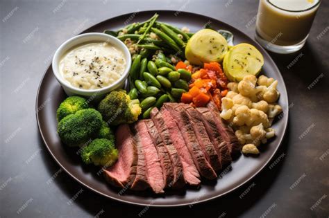 Plato saludable con verduras y proteínas