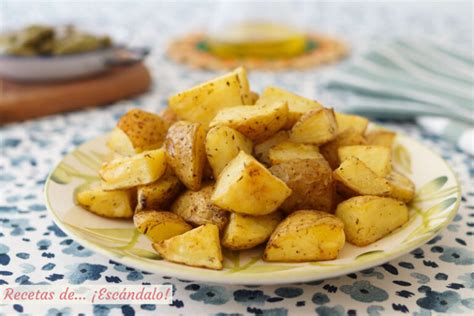 Plato de patatas Spunta asadas