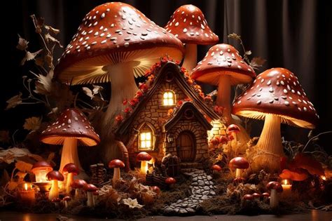 Círculo de hongos en un bosque