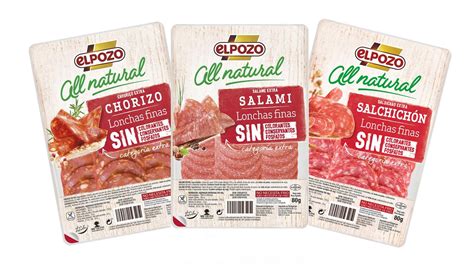Gama de productos cárnicos El Pozo