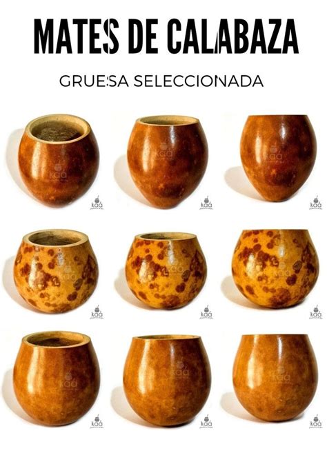 Variedad de mates de calabaza