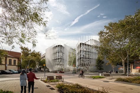 Esquema de las amenidades de un edificio de oficinas moderno